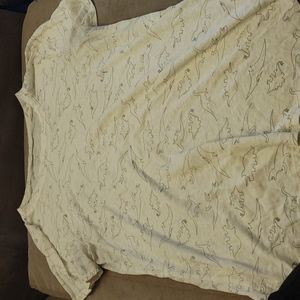 Zoe + Liv white shirt with dinosaurs